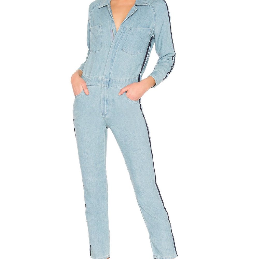 MOTHER THE ZIP  RIVETER JUMPSUIT 18 WHEELS SIZE S